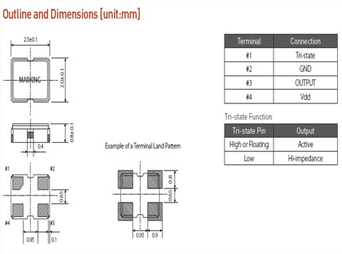 希華晶振,有源晶振,SHO-2520晶振,貼片有源晶振