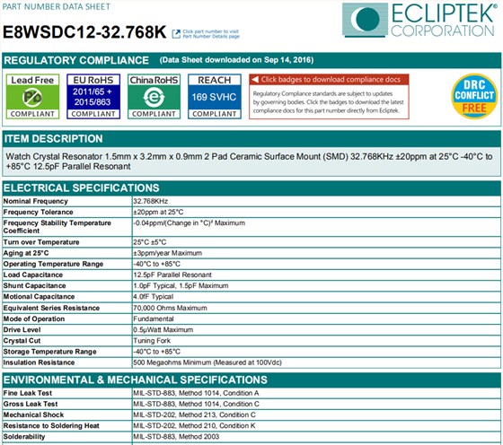 E8WSDC12-32.768K 3215 E8WSDC12-32.768K 3215