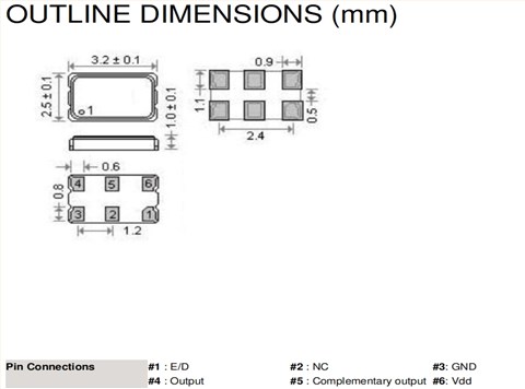 FCD-Tech機頂盒晶振,SX3EK33F20E-48MHz,LVPECL,3225mm,48MHZ