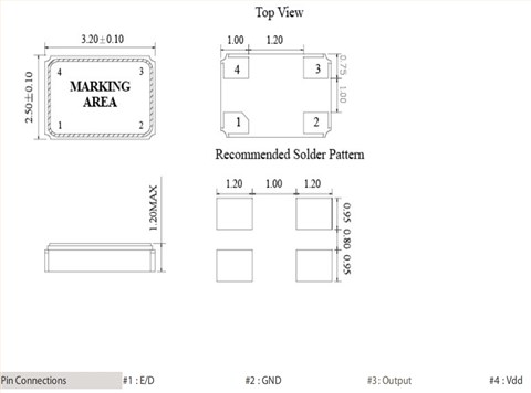 SX3KL系列,CMOS振蕩器,SX3KL-18K30E-32.768kHz,3225mm,FCD-Tech便攜式電子晶振