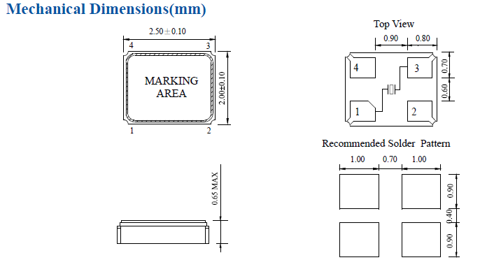 貼片石英晶振,四腳貼片諧振器,E2SB晶振,HCX-2SB晶振