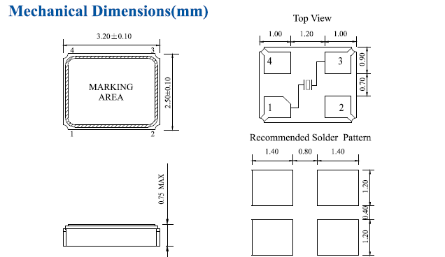 石英晶振,3225晶體諧振器,E3SB晶振,HCX-3SB晶振