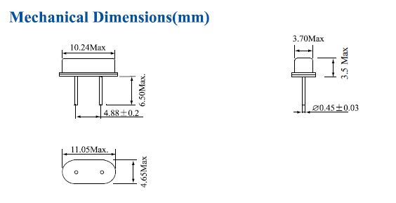 49S插件晶振,插件型石英晶體,E49A晶振,HC-49SA晶振