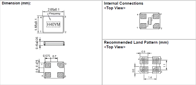 2016貼片石英晶振,石英晶體諧振器,HSX211SK晶振