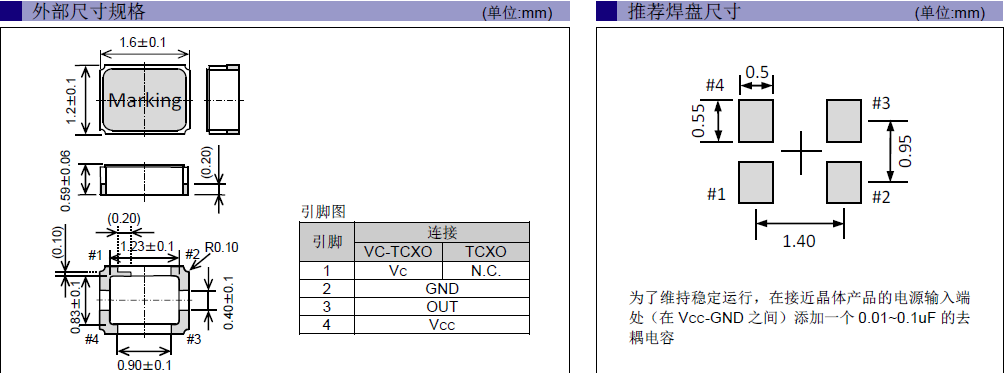 TG1612SAN晶振,石英晶體,貼片晶體