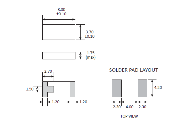 低污染石英進口晶振,8037MHZ無源諧振器,CC1A-T1AH晶振