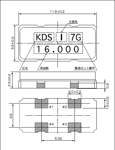 日產(chǎn)進(jìn)口陶瓷殼晶振,大尺寸4腳石英諧振器,DSX151GAL晶振