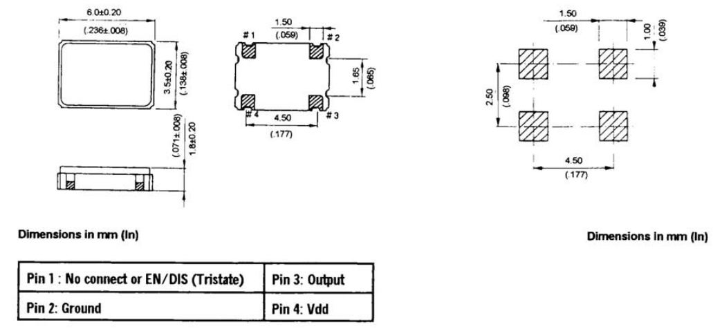 SMD600.3B(E/D)-24.000MHz/6G轉換器晶振/GED時鐘晶體振蕩器